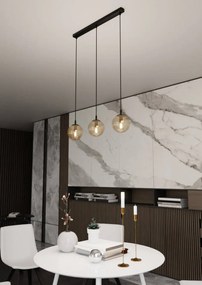 Lampadario a sospensione COSMO 3 BLACK MIODOWY