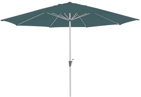 Ombrellone a palo centrale grigio Aura NATERIAL con telo ottagonale verde scuro L 394 x P 394 x H 285 cm