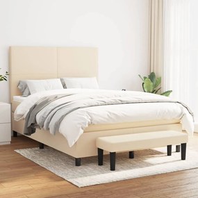 Giroletto A Molle Con Materasso Crema 140x200 Cm İn Tessuto /