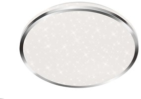 Plafoniera LED Acorus Ø 33 cm argento IP44, 1800 lumen