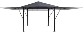 Gazebo da giardino 300x300x400 cm Omelya grigio ardesia