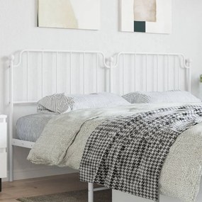Testiera İn Metallo Bianco 193 Cm /