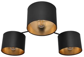Lampadario a plafone ALBA 3xE27/15W/230V nero/dorato