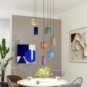 Lampada a sospensione Narion Lucande, dimmerabile, Multicolore, Soggiorno / Sala da pranzo, Metallo, Design, Lampada a sospensione