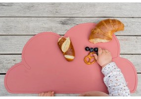 Tovaglietta in silicone rosa scuro Cloud, 49 x 27 cm - Kindsgut