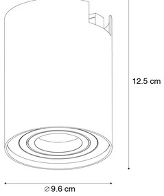 Faretto da binario monofase moderno bianco - Rondoo Up