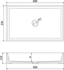 Mexen Goya lavabo da appoggio 60 x 37 cm, bianco - 22186000