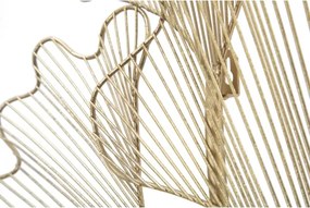 Pannello Decorativo In Ferro A Fiori Glam Leaf 79x5x68 Cm Oro