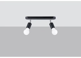 Sollux SL.1121 - Faretto FORNES 2xE27/60W/230V nero