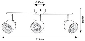 Rabalux - Faretto 3xE14/40W/230V