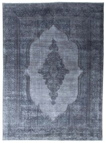 Kerman Tappeto 290 x 400 Nero (Iran) Annodato A Mano