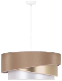 Duolla - Lampadario a sospensione con filo KOBO 1xE27/15W/230V diametro 45 cm beige/oro/bianco