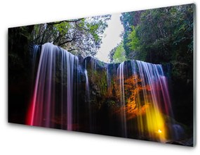 Quadro in vetro Cascata Natura 100x50 cm