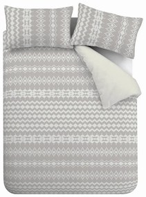 Biancheria da letto in pile grigio 200x200 cm Alpine - Catherine Lansfield