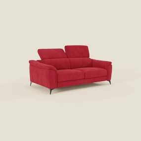 Arcos Divano 3 posti - piedini alti e poggiatesta reclinabili in microfibra impermeabile T11 rosso