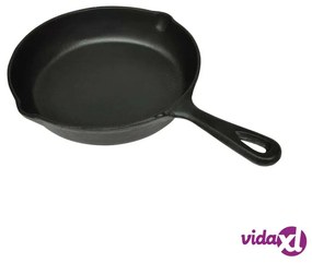 vidaXL Set 3 Padelle in Ghisa Bistecchiere per Barbecue