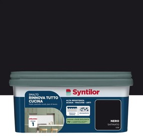 Smalto da interno per piano di lavoro, SYNTILOR RT CUC  BIO 2L NERO nero satinato, 2 L