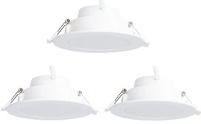 Aigostar-SET 3xLED RGBW Lampada da incasso dimmerabile MESH 6W/230V 2700K-6500K diametro 11,5cm