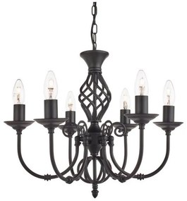 Searchlight 3379-6 - Lampadario a sospensione con catena ZANZIBAR 6xE14/60W/230V