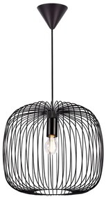 Nordlux - Lampada a sospensione BERONI con cavo 1xE27/60W/230V, nero, diam. 40 cm
