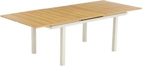 Tavolo allungabile da esterno rettangolare in alluminio beige 10 posti 188/244X100 cm, Odyssea+ NATERIAL