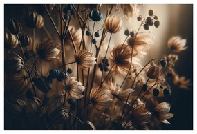 Quadro su tela – Fiori secchi in toni scuri