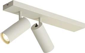 Faretto da soffitto moderno beige 2 luci regolabile - Renna