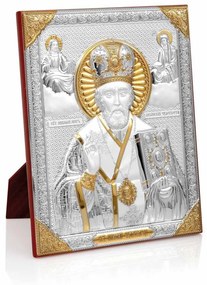 Pannello "San Nicola" con oro cm.25,5x32