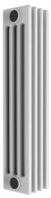 Radiatore acqua calda in acciaio 4 colonne, 4 elementi interasse 9,35 cm, bianco
