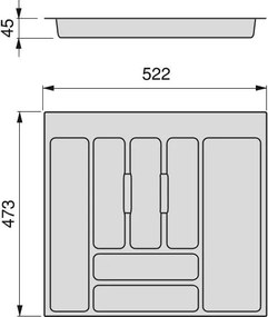 Portaposate Optima Vertex 500mm Plastica Grigio Emuca...