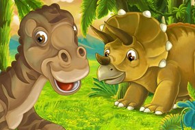 Carta da parati autoadesiva – Dinosauri allegri