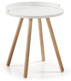Kave Home - Tavolino Kurb bianco Ø 46 cm FSC MIX Credit