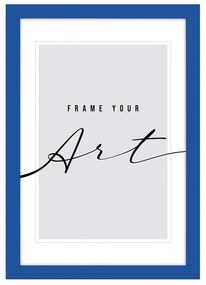 Cornice blu scuro verticale con sostegno/da appendere 20x26 cm – knor