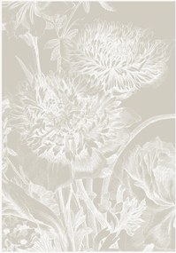 Carta da parati Engraved Flowers