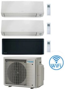 Daikin - Climatizzatore garanzia italia Perfera All Seasons + Stylish Black Wifi Trial Split Inverter 7000 + 9000 + 12000 btu con u.e. 3MXM52A9