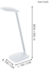 Eglo 95695 - Lampada LED da tavolo CAJERO 1xLED/4,5W/12V/230V