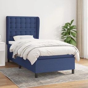 Giroletto A Molle Con Materasso Blu 100x200 Cm İn Tessuto /