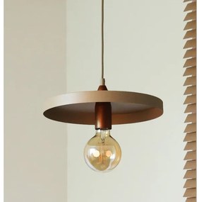 Duolla - Lampada a sospensione su cavo IRONLINE 1xE27/15W/230V Ø 30 cm beige/ramato