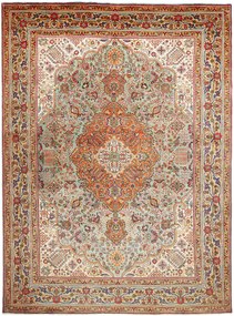 Tabriz Tappeto 250 x 340 Verde (Iran) Annodato A Mano
