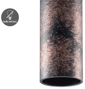 Lampadario a sospensione con filo SAGA 1xE27/40W/230V nero/bronzo