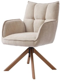 Set di sedie da pranzo color crema in imbottito 2 pz Marilla – Unique Furniture