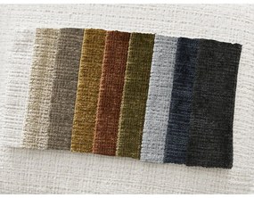 Poggiapiedi bianco con rivestimento in ciniglia Leonore – Bobochic Paris