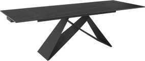 Tavolo allungabile Westin Ceramic Sahara nero/nero opaco - L160-240 cm