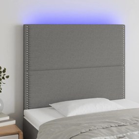 Testiera A Led Grigioscuro 100x5x118/128cm İntessuto /