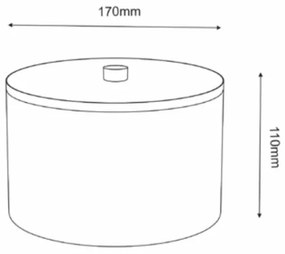 Scatola metallica da stoccaggio 12x17,5 cm bianco