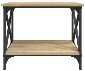 Tavolino rovere sonoma 55x38x45 cm in legno multistrato