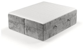 Letto boxspring grigio con contenitore 140x200 cm Yoko - Maison de Rêve