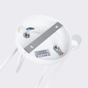 Sollux SL.1471 - Lampadario a plafone LOOP 2xE27/15W/230V bianco