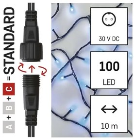 Catena LED natalizia da esterno 100xLED/10m IP44 blu