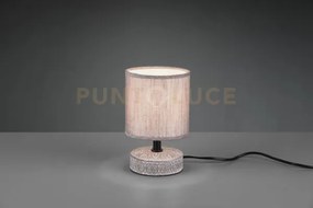 Marie lampada da tavolo base ceramica decorata con paralume marrone...